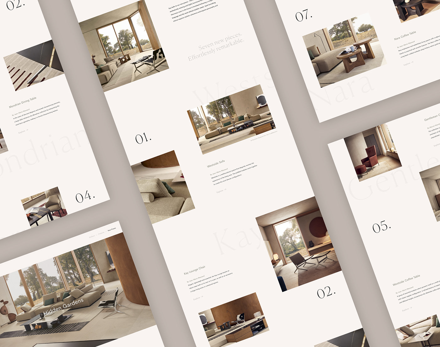 design home interior design  minimal modern trends Website concept UI Web Design 