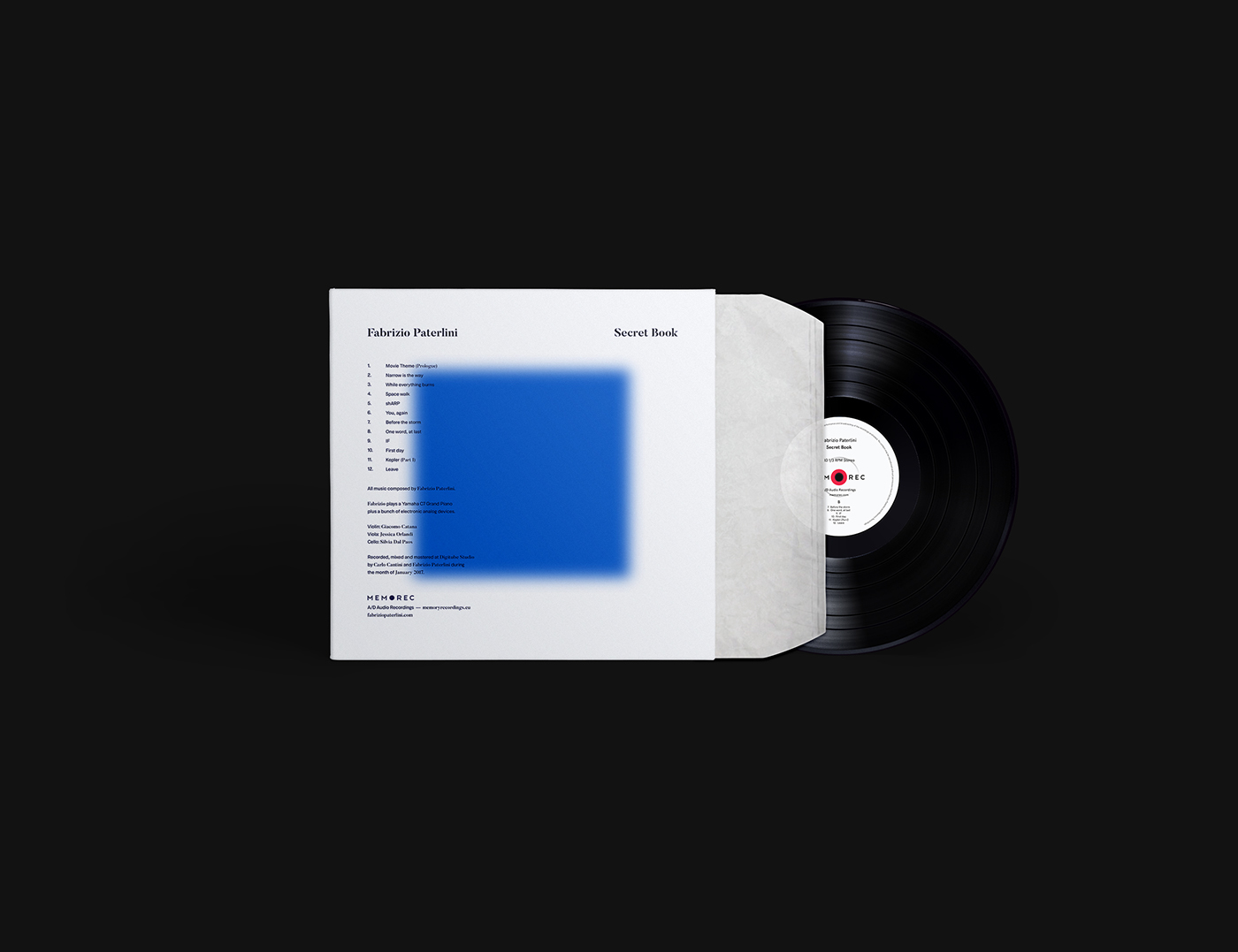 Album cover design music Piano vinyl CGI cinema 4d visual design aesthetic