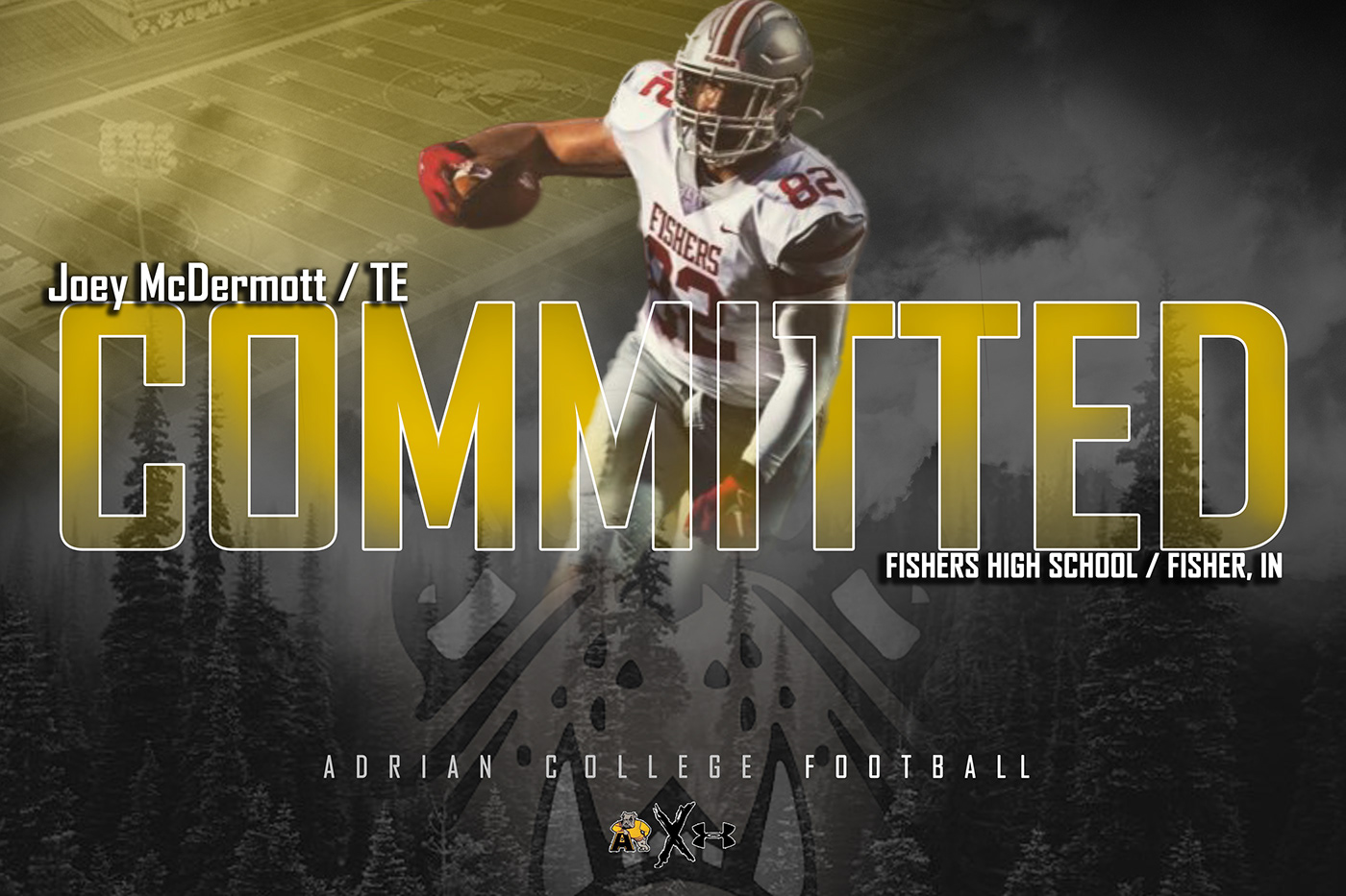 adrian college committed football