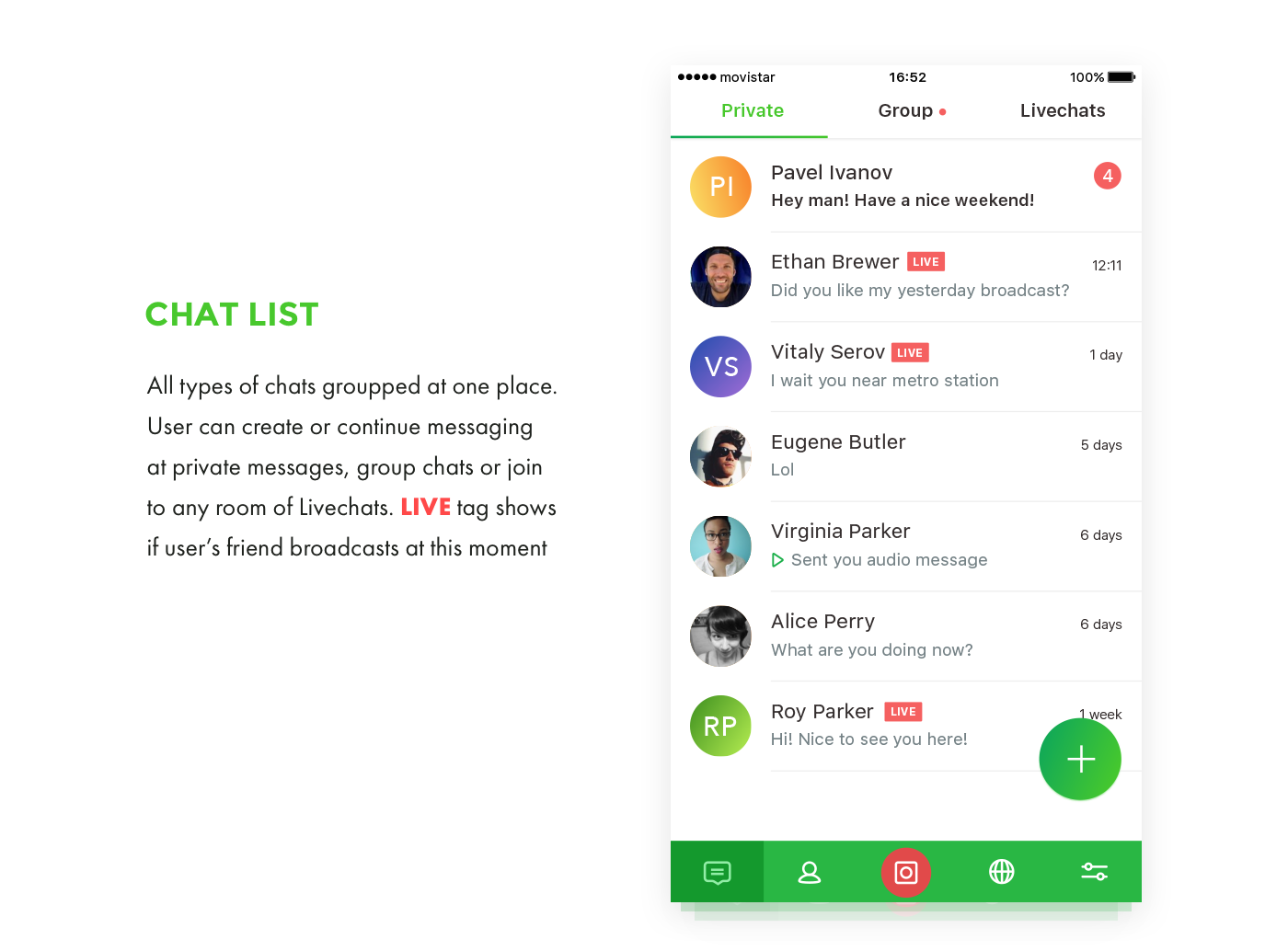 ICQ redesign contest mail.ru concept user interface Mobile app ios
