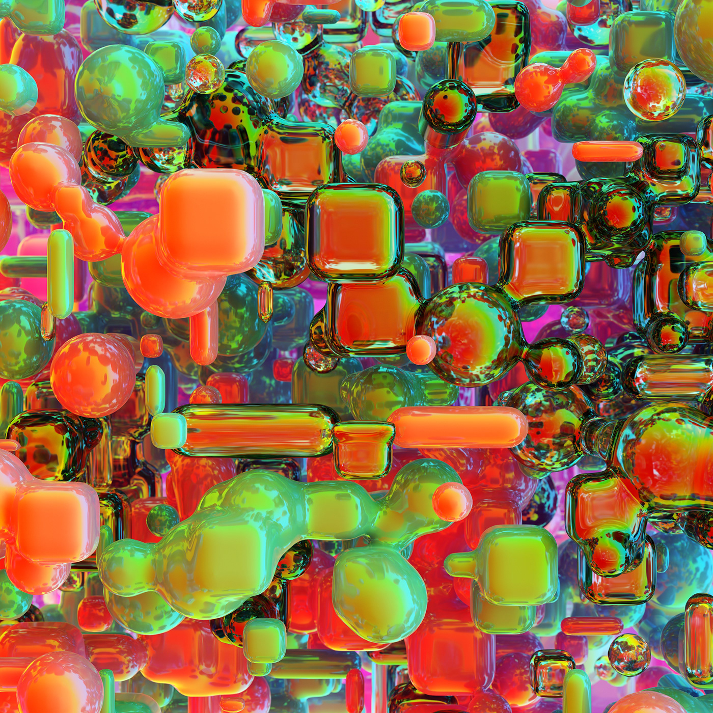 abstract blob colorful goop metaballs sticky