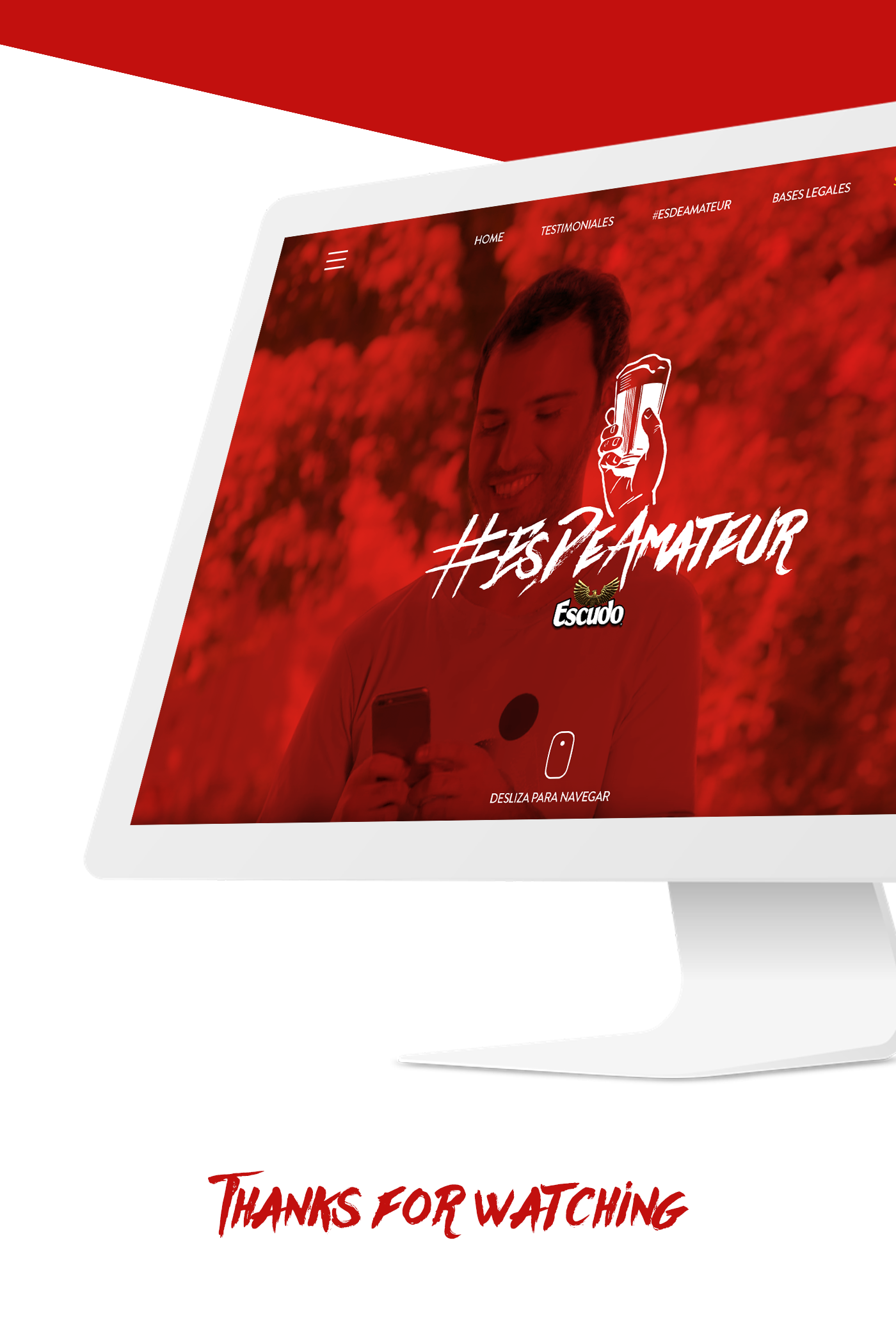 escudo beer Web design red campaign Advertising 