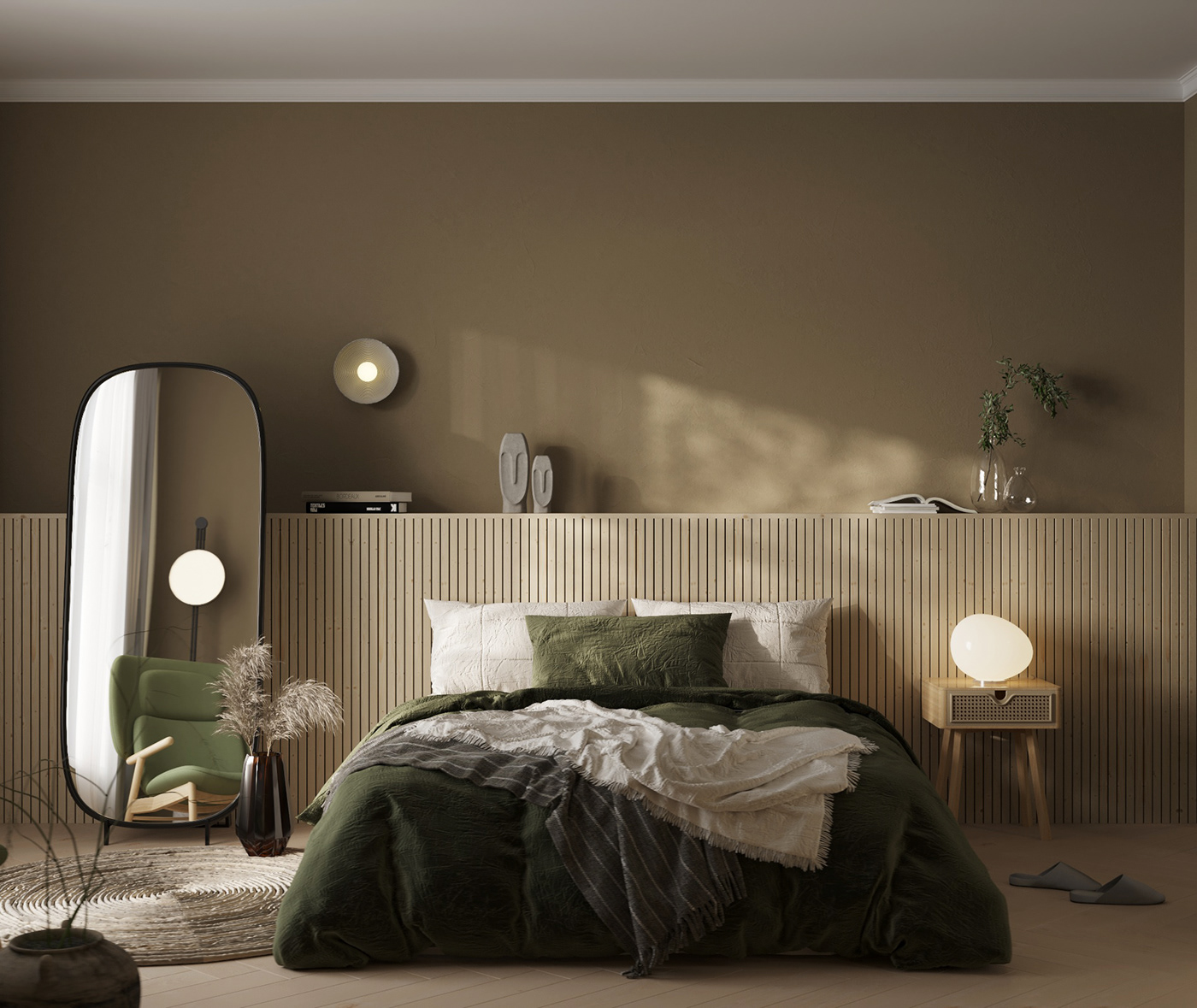 bedroom Interior 3ds max visualisation modern interor design