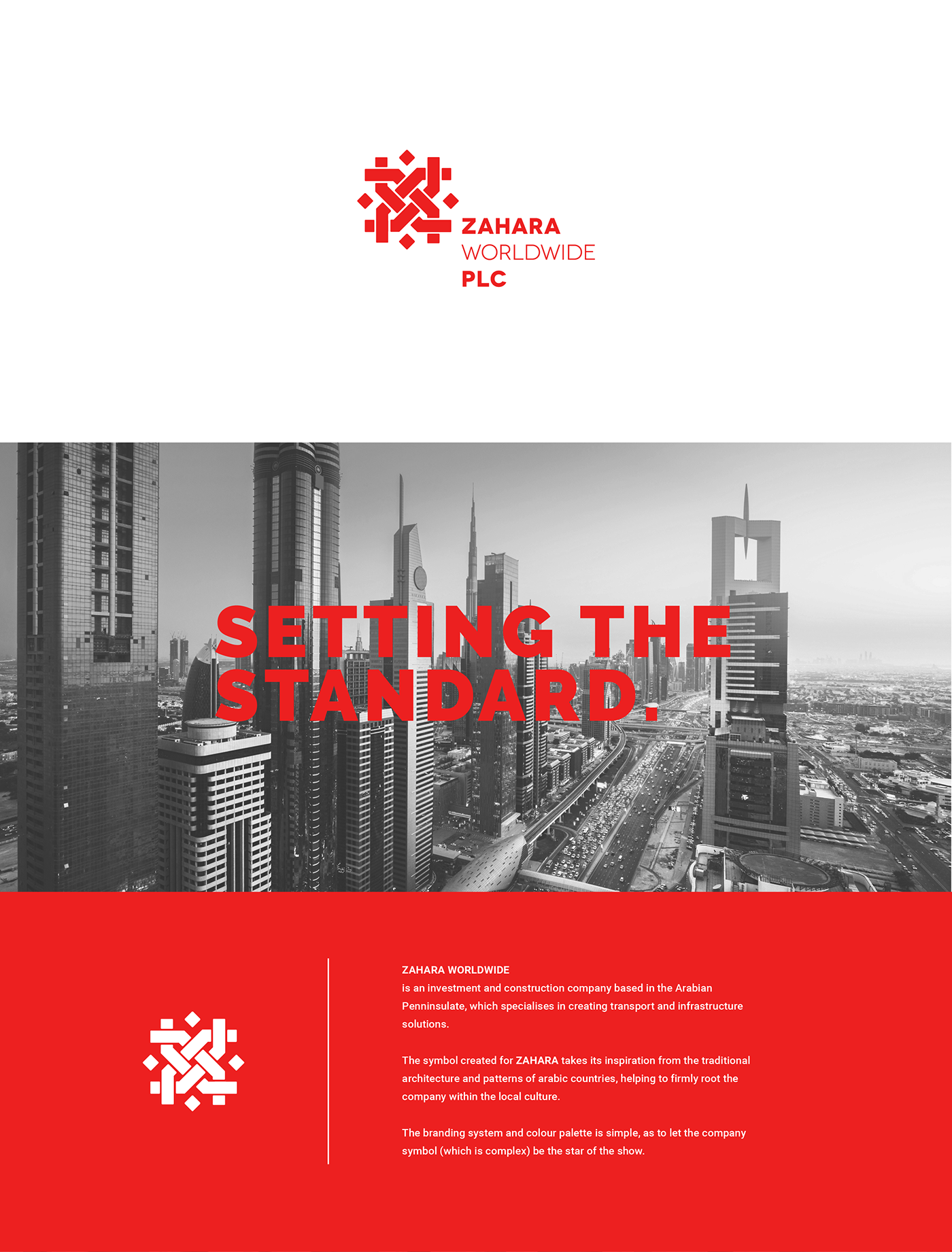 branding  design arabic business infrastructure logo conceptual pattern corporate minimal