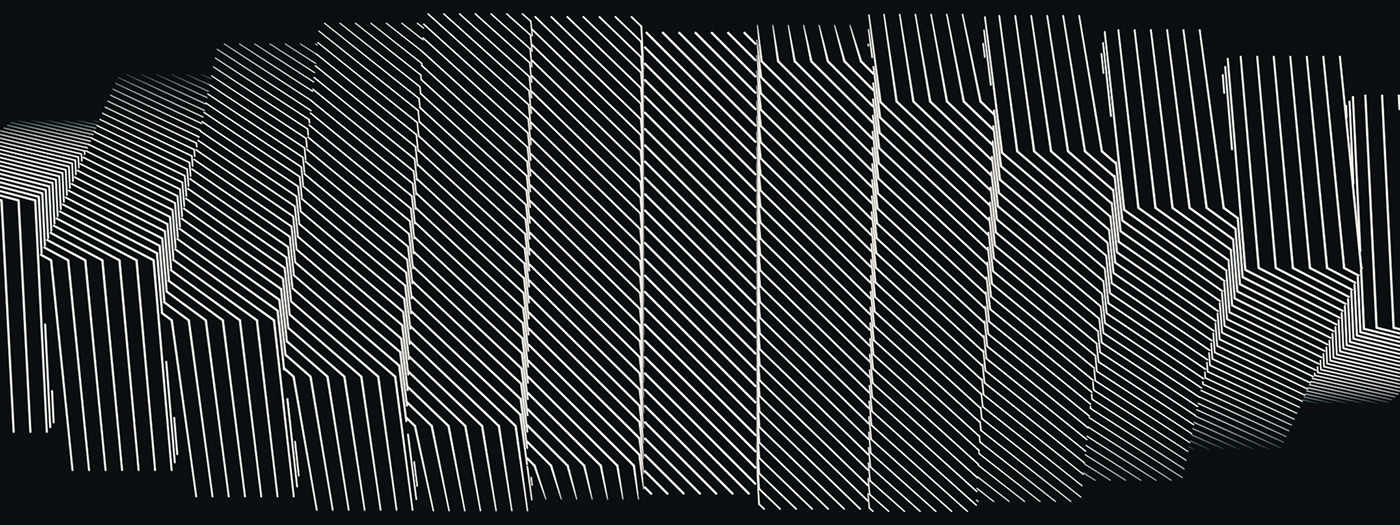 installation visuals lines minimal geometric sam chenennou super a/v