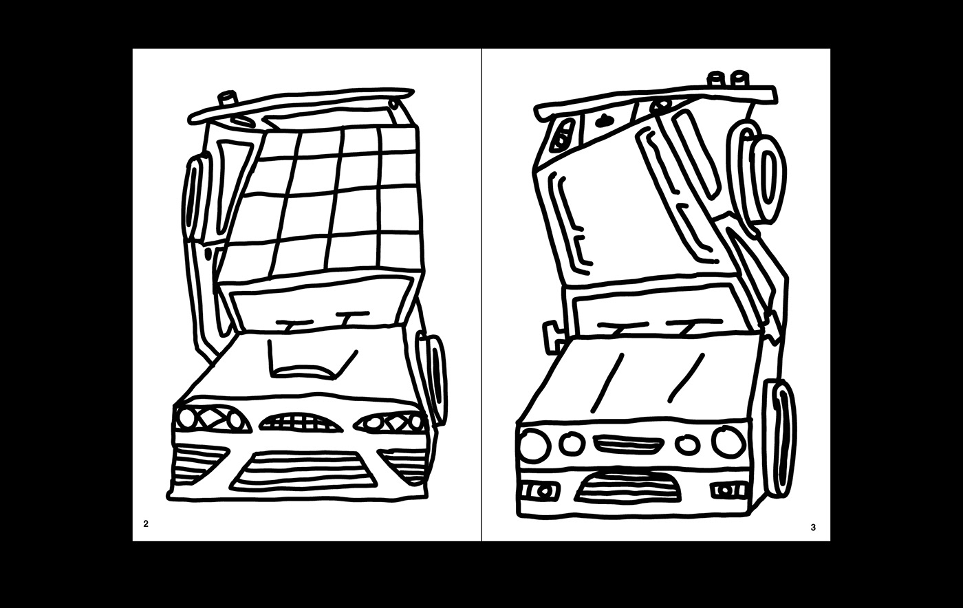 black block BMW Cars cubic design Drawing  graphic ILLUSTRATION  White
