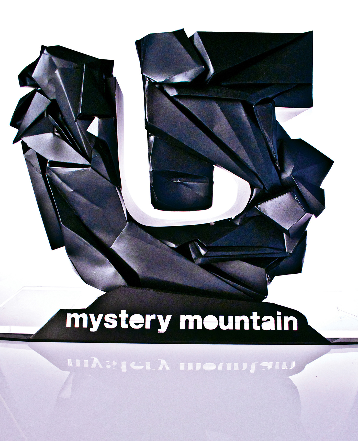paper sculpture Neenah Paper burton Mystery Mountain spray mount paper sculpture