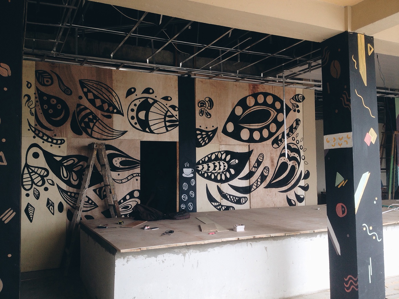 art Photography  Mural coffeeshop typography   aceh Banda Aceh artartist mural team
