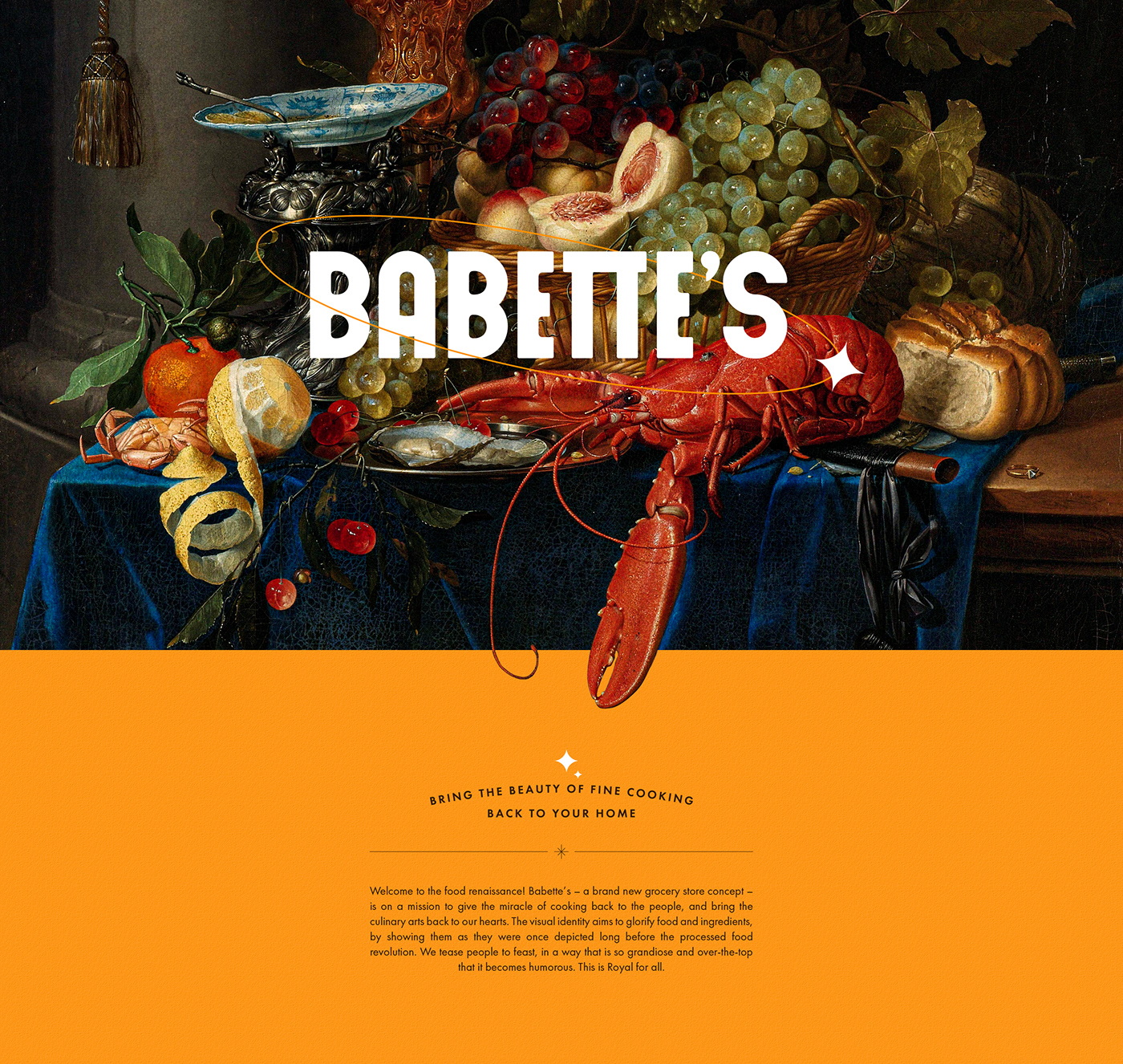 art direction  branding  Food  Grocery store Photography  Poster Design Renaissance Startup visual identity Web Design 