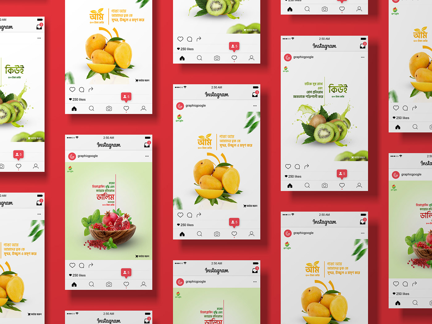 Social media post Graphic Designer Socialmedia banner poster Advertising  Fruite Nature
