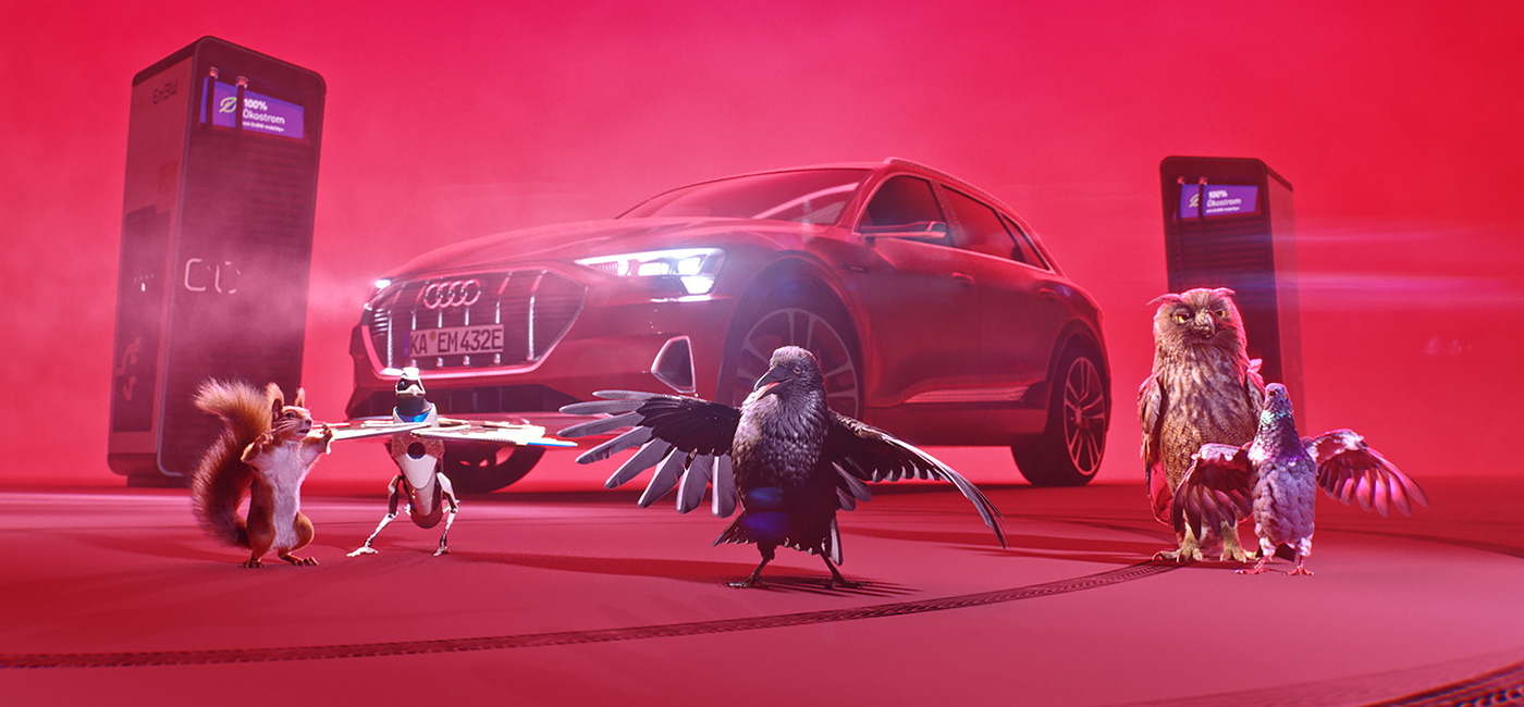 3D animation  bird car CG Character commercial energy Film   Sehsucht