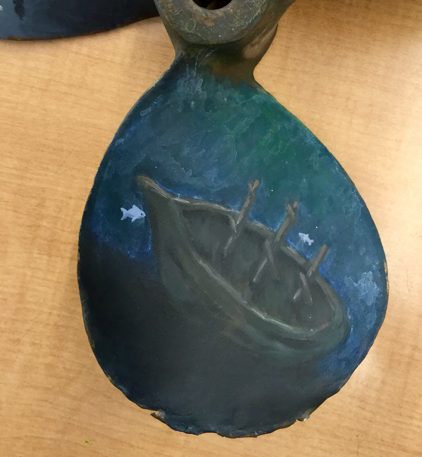 Ocean acrylic class Propellor ap drawing and painting