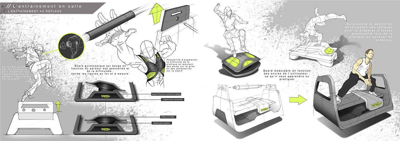 sport exoskeleton musculation Technogym Sportswear product design  biomimétisme biomimicry freerun workout