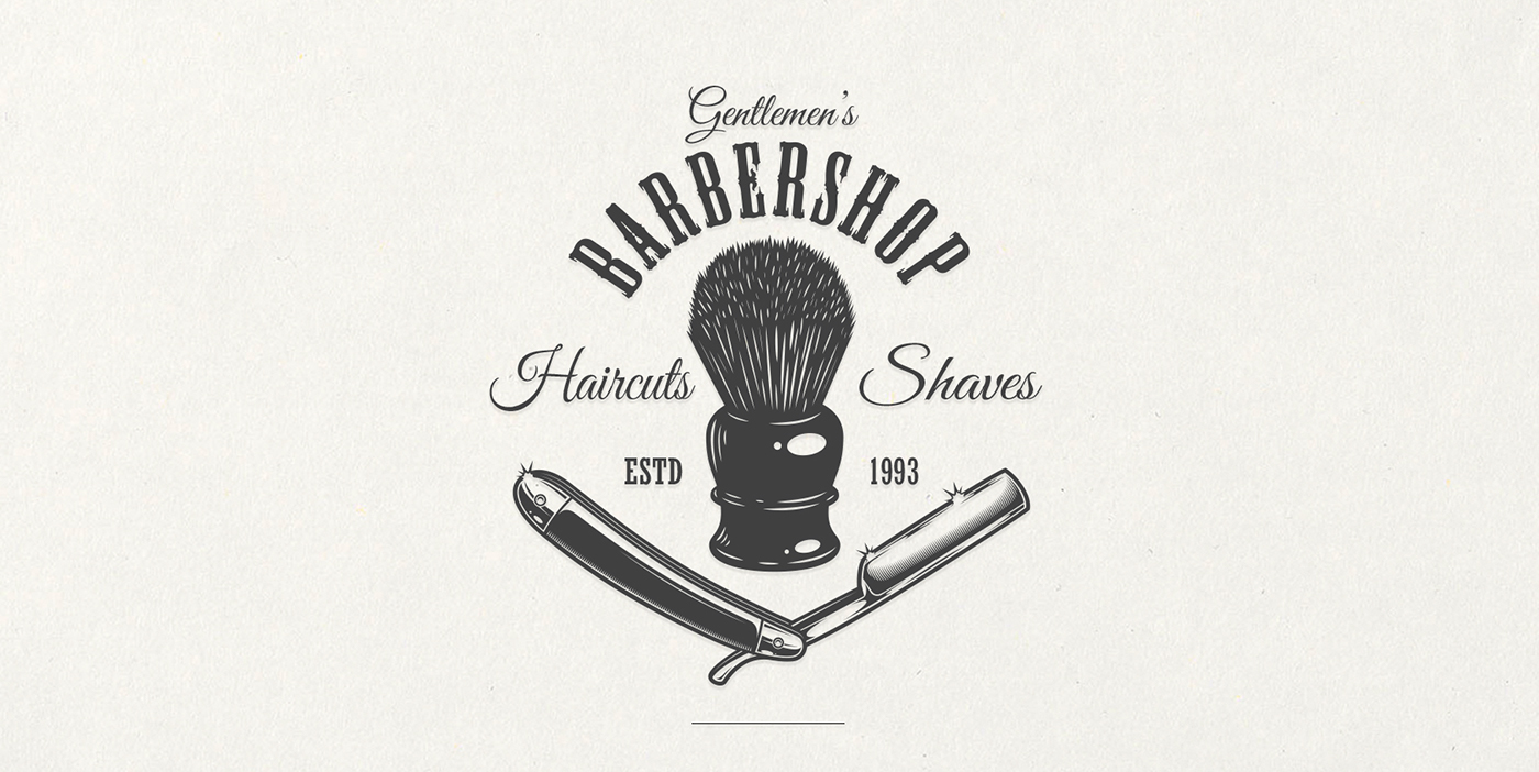 barber barbershop vector ILLUSTRATION  skull emblem logo badge