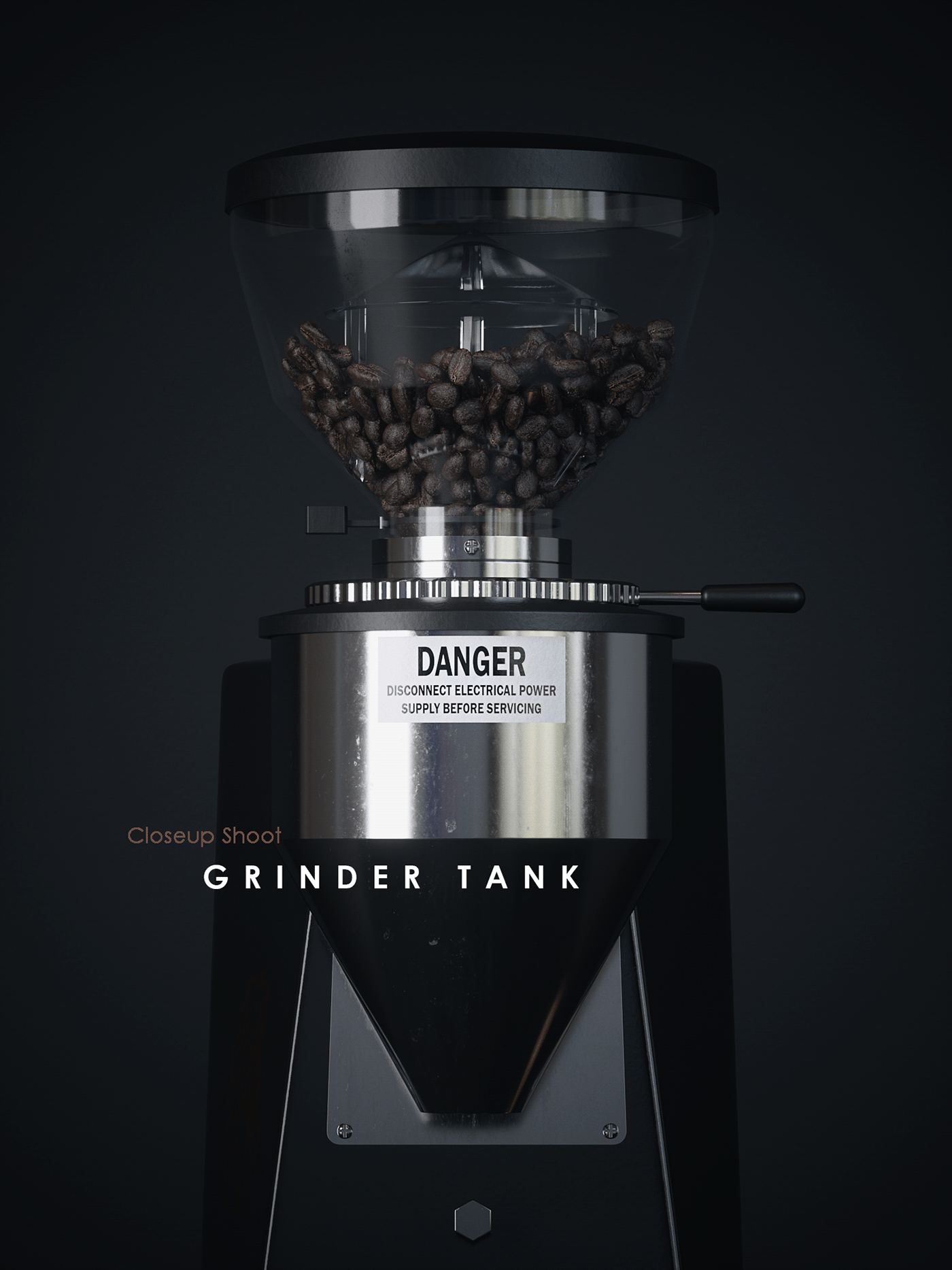 3ds max CGI Coffee espresso grinder