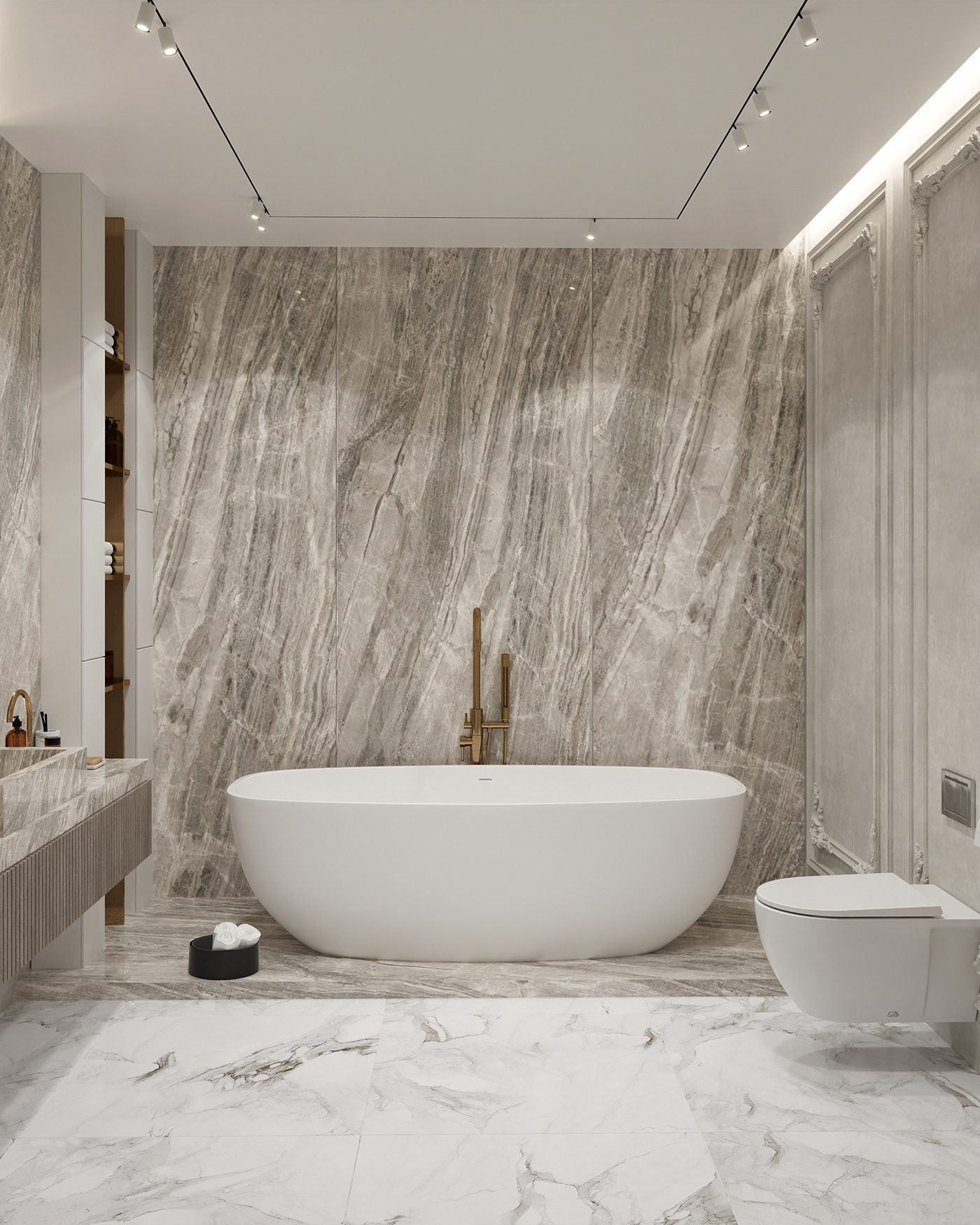highend Interior luxury Marble minimal Render visualization wood