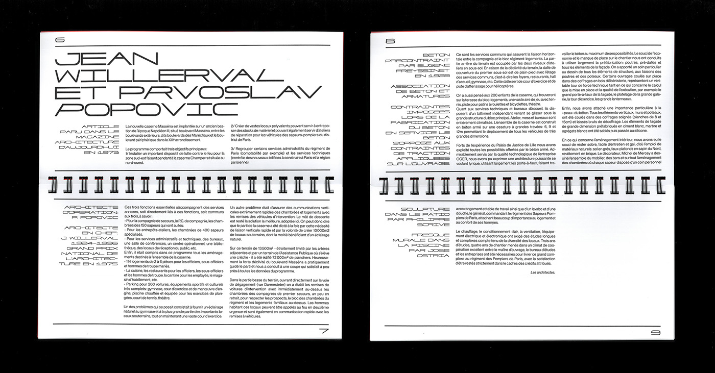 Typeface font specimen editorial red