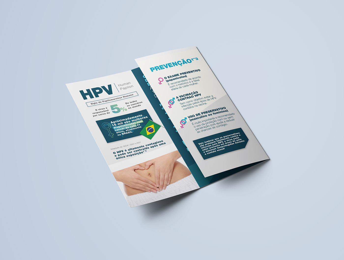flyer HPV Prefeitura colombo impresso jovem adulto doença saúde