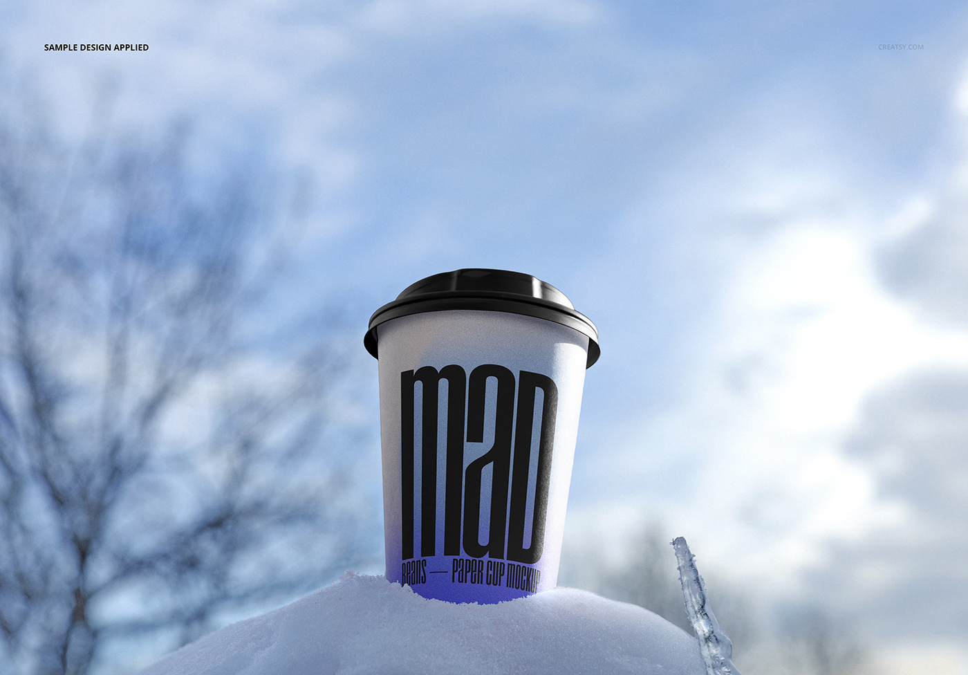 mock-up Mockup mockups template branding  cups Packaging Coffee snow creatsy