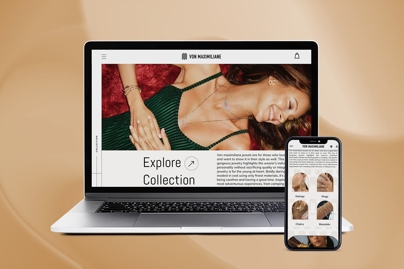 ecommerce website Figma graphic design  jewelry landing page UI/UX uidesign Web Design  Webflow Website