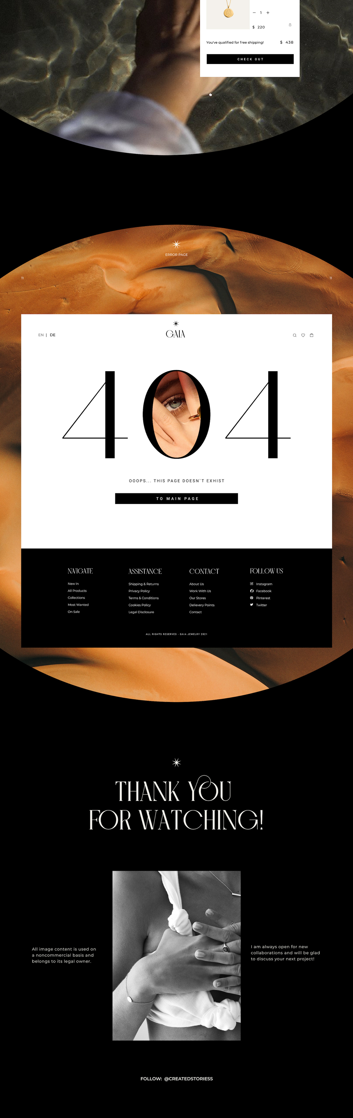 design desktop Fashion  jewelry mobile ux/ui Webdesign Website