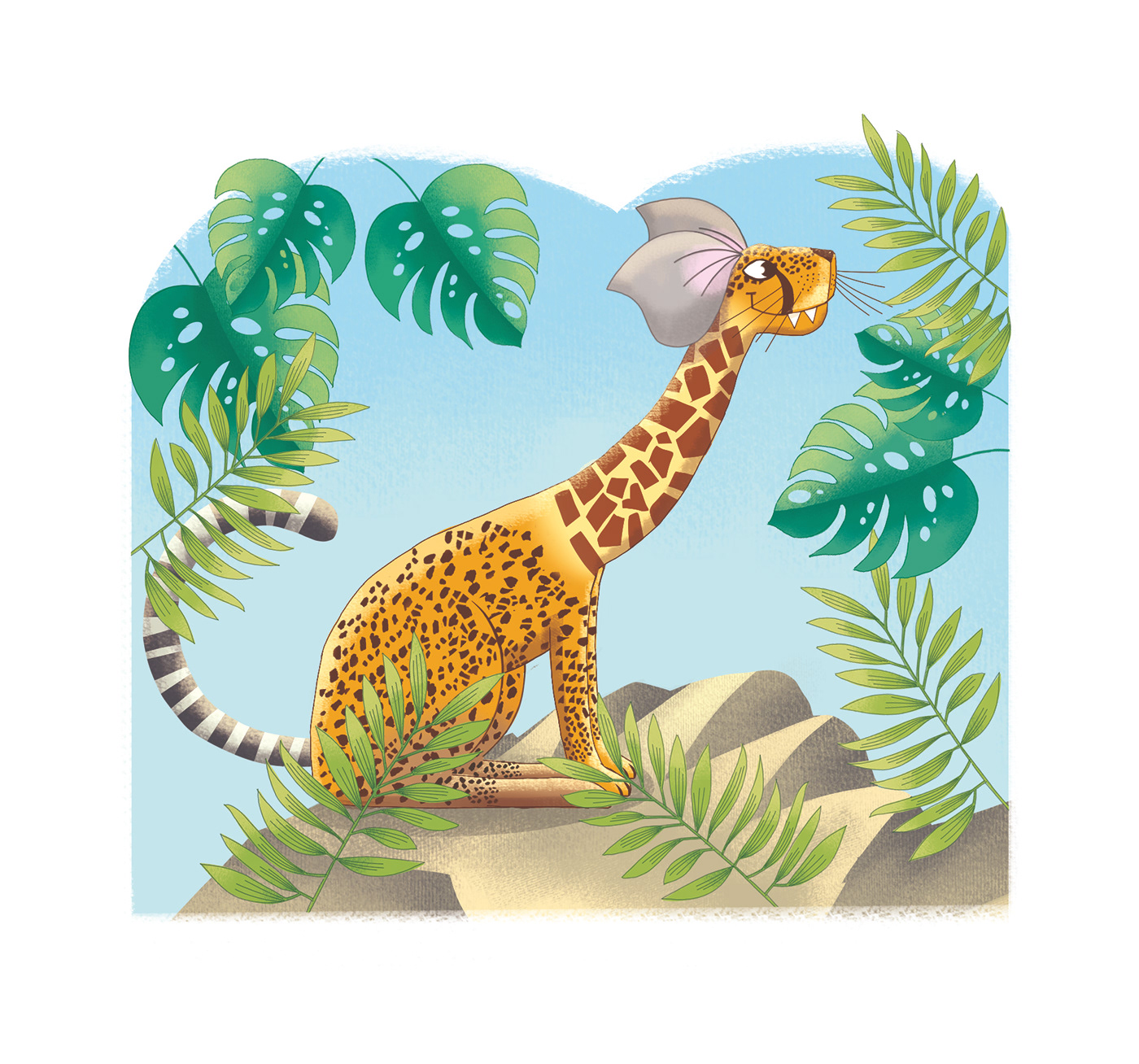 Image may contain: illustration, animal and giraffe
