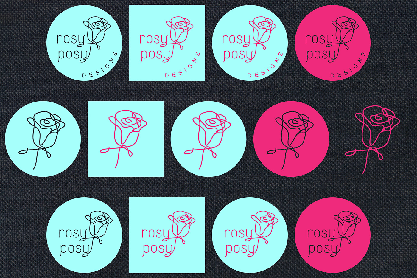 branding  Clothing design etsy logo rose Rosy Posy
