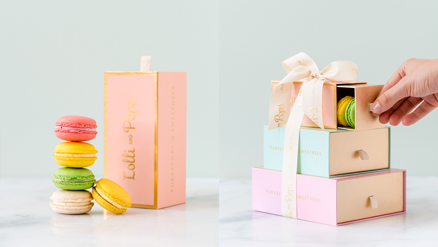 Macarons and packaging