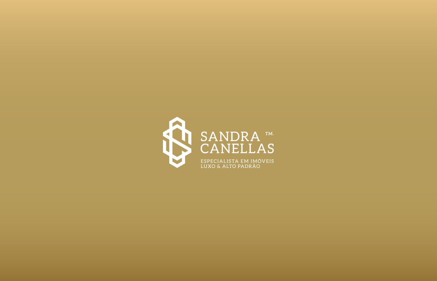 SANDRA identity visual Canellas luxury gold brand grid properties design