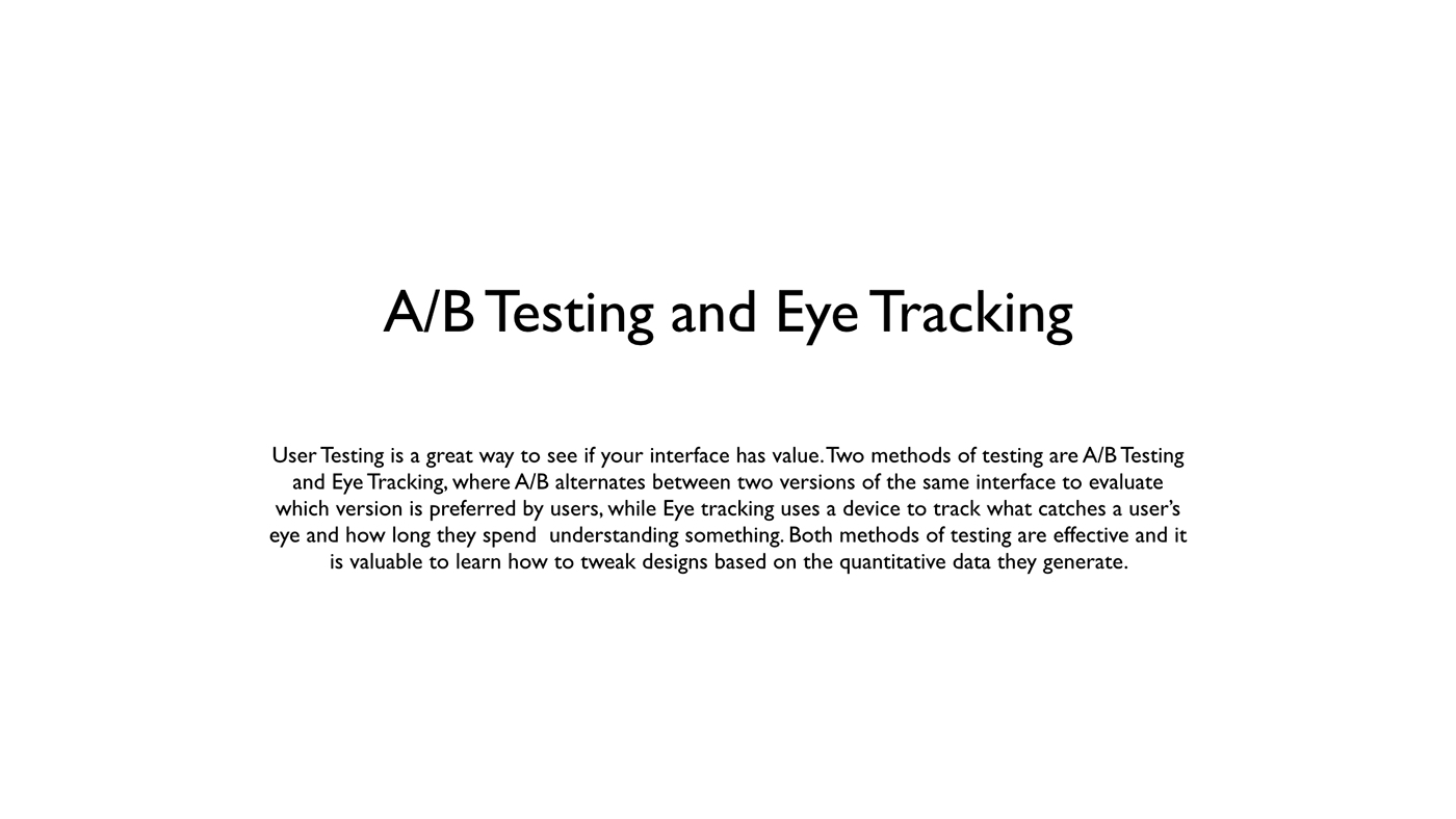 user Eye Tracker testing Interface UI/UX app persona medium critique research