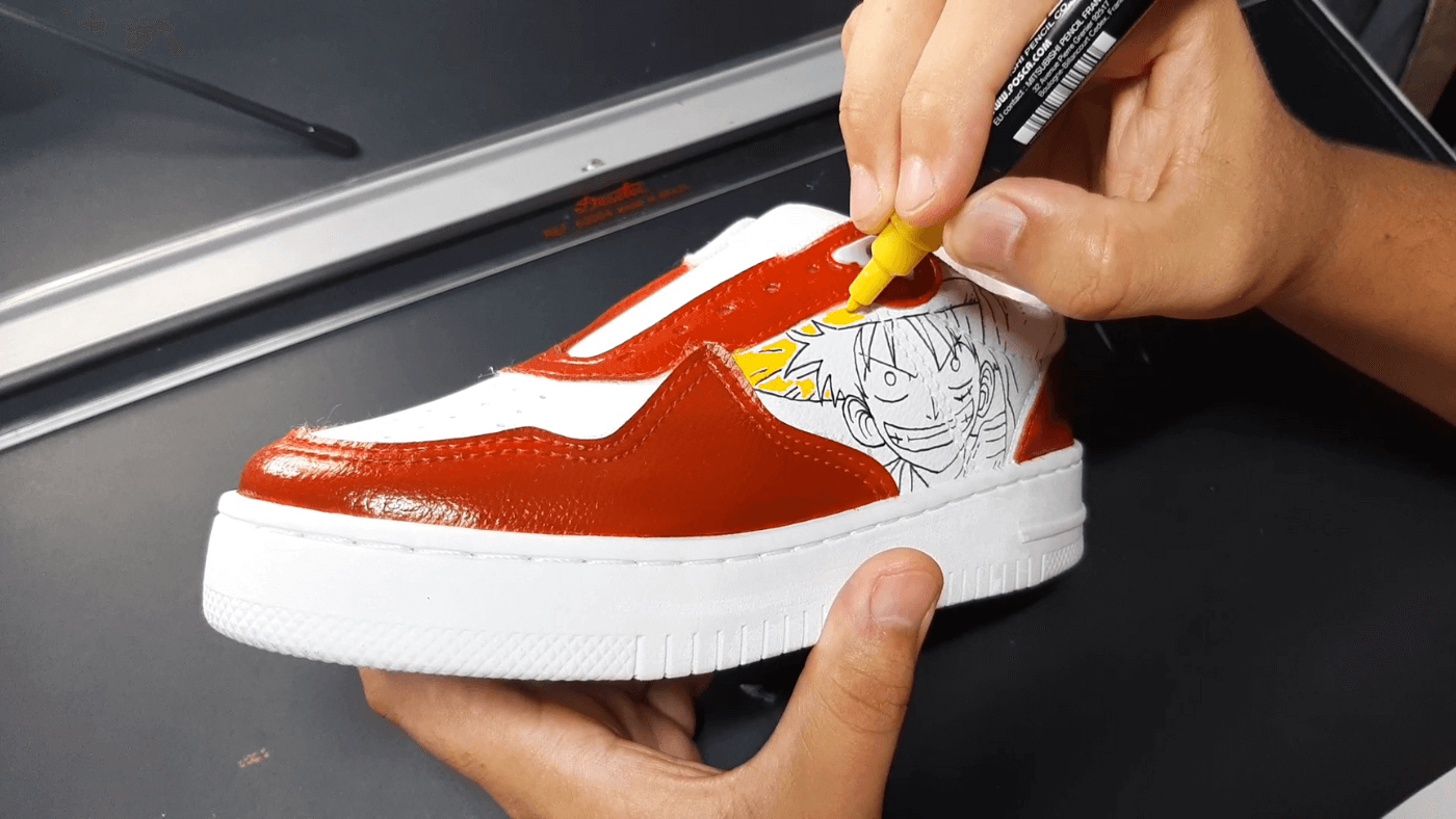 anime Custom Drawing  footwear handmade one piece Posca shoes sneakers sneakersdesign