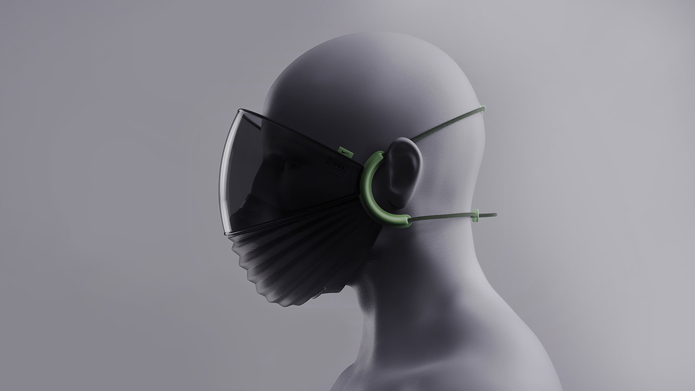 activewear COVID19 faceshield Fashion  futuristic industrialdesign mask Nike medical reddot