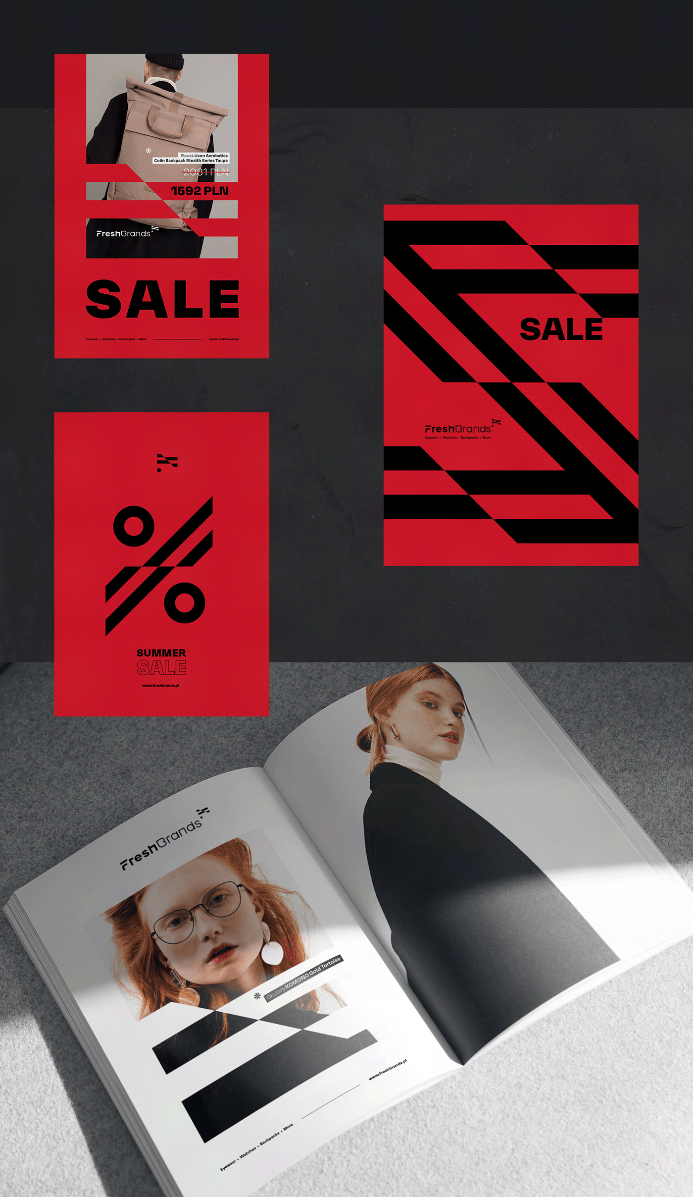 Fashion F Letter modern geometric silesia katowice poland fresh key visual