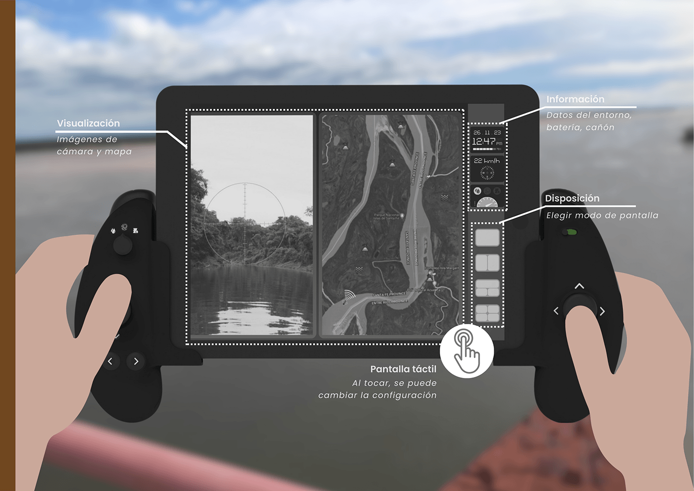 drone industrial design  Render 3D rio parana rosario argentina bomberos diseño