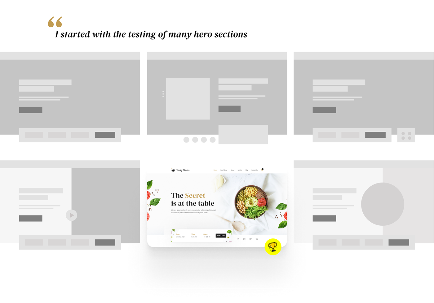 Figma Food Landing Page food template latest design 2021 minimalistic Online Booking Online deliver uidesign Web Design  Website