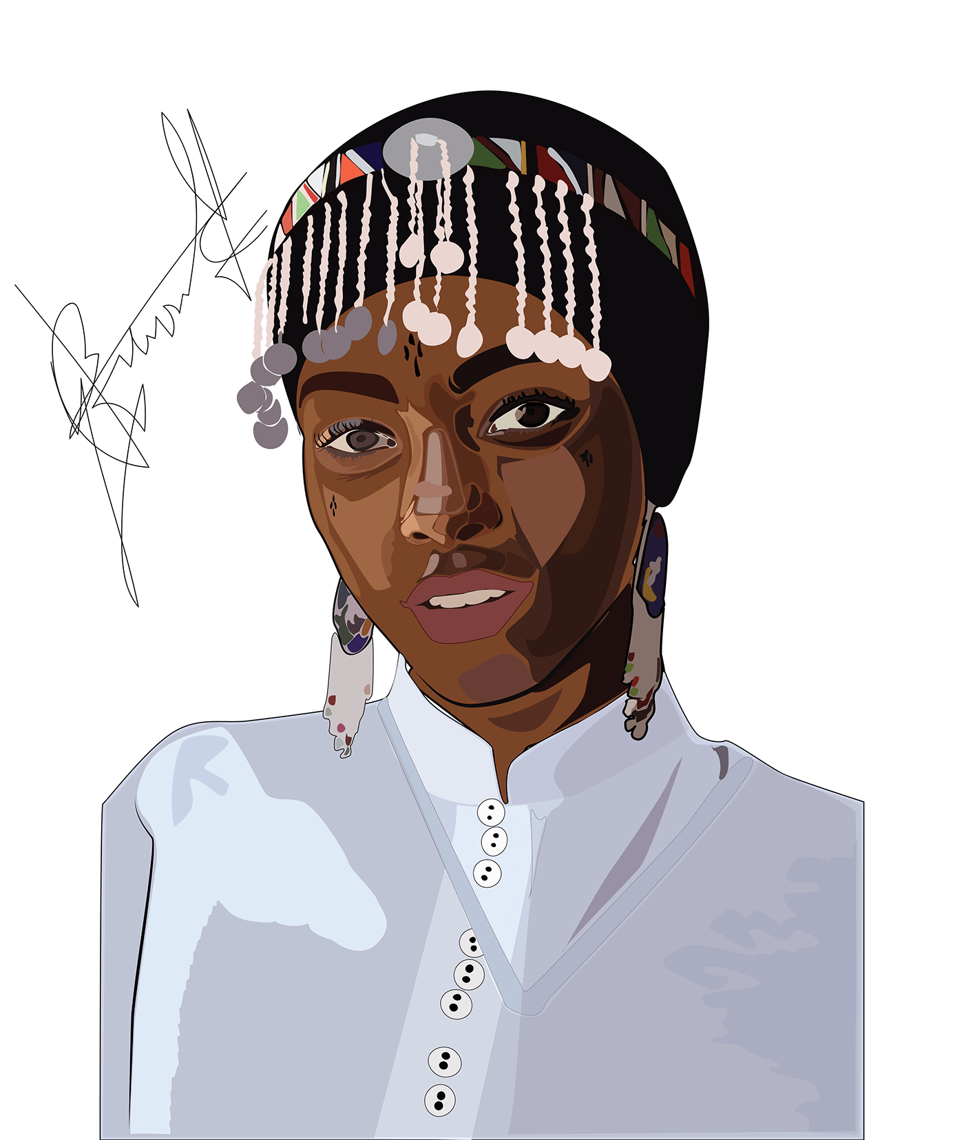 black woman african american African Art digital illustration