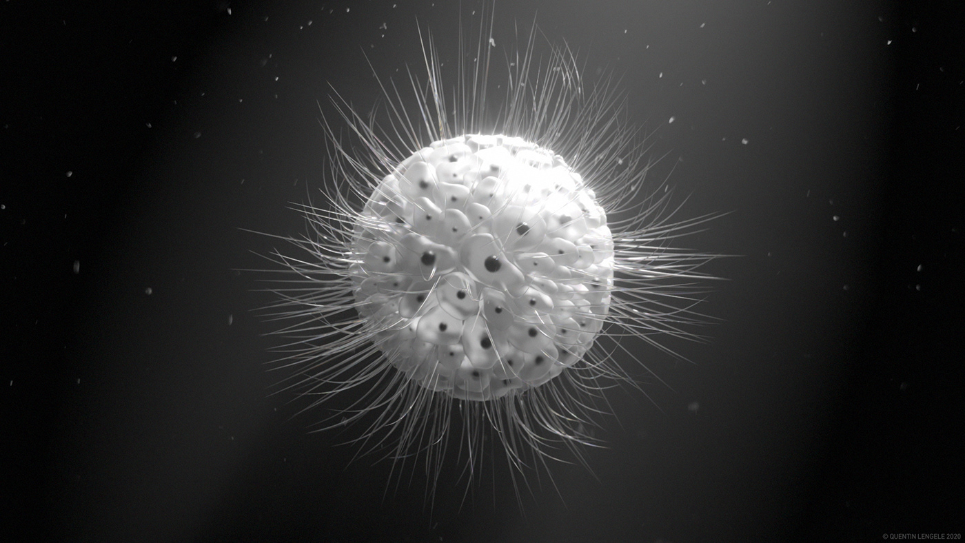 Digital Art  houdini motion design pandemic redshift virus