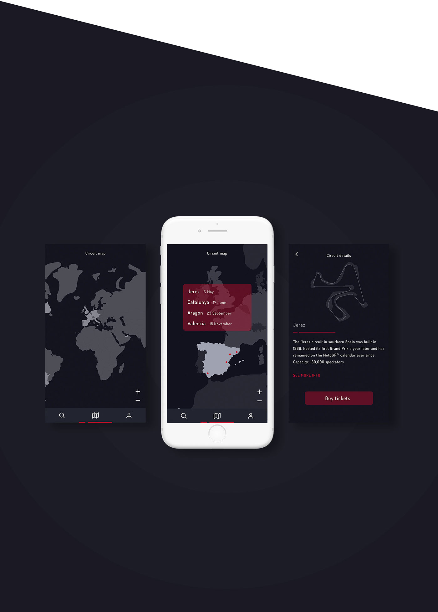 application motogp tickets design app ux UI Web interaction visual