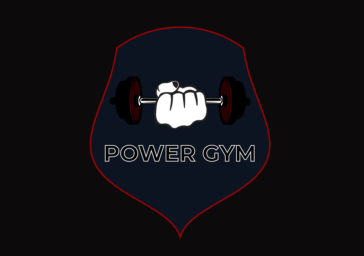 design fitness girl gym logo muscle power sports strong wallpaper