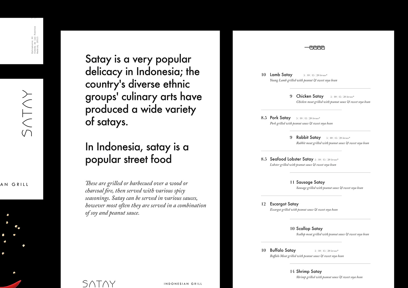 design dark satay indonesia finedining restaurant Food 