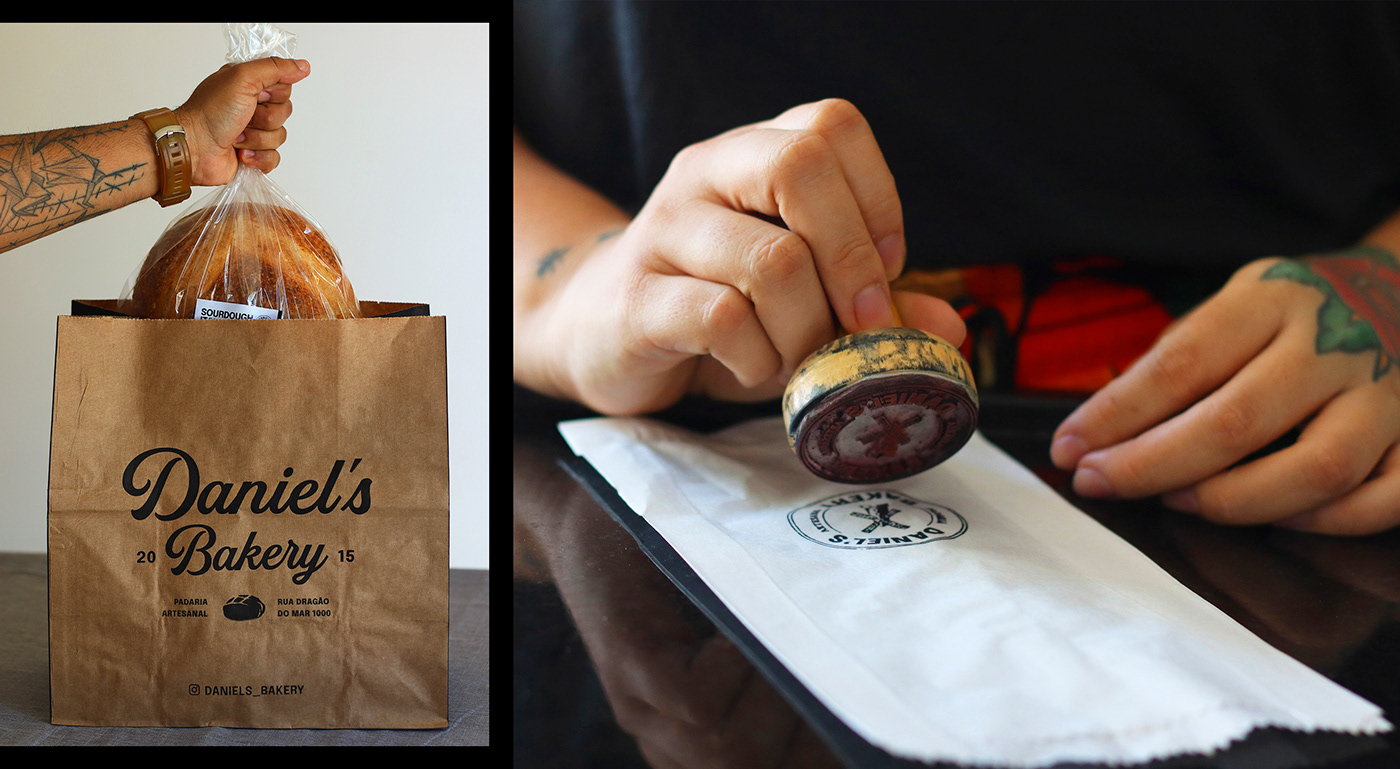bakery brand identity Brazil bread Coffee Food kraft paper Packaging shop snacks