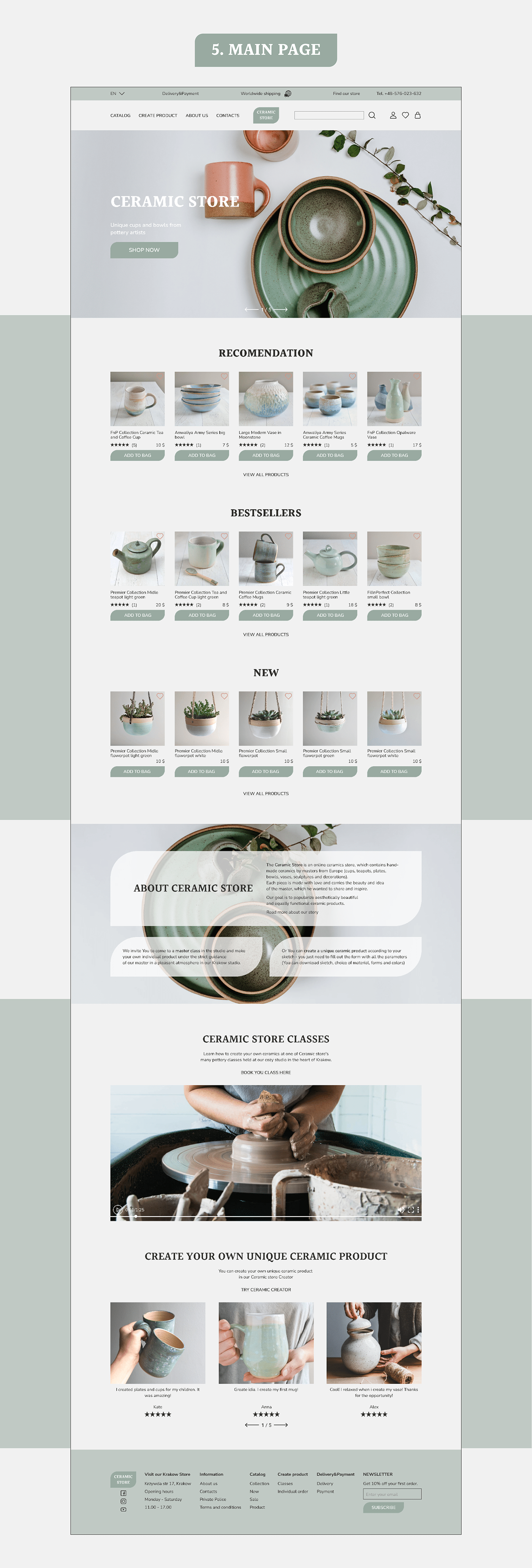 Adaptive ceramic ceramic store ceramics  commerce e-commerce Figma mobile Pottery UI/UX