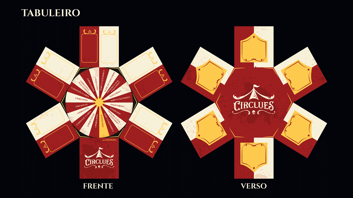 board game boardgame circo Circus design design gráfico game design  Games graphic design  Jogo de Tabuleiro