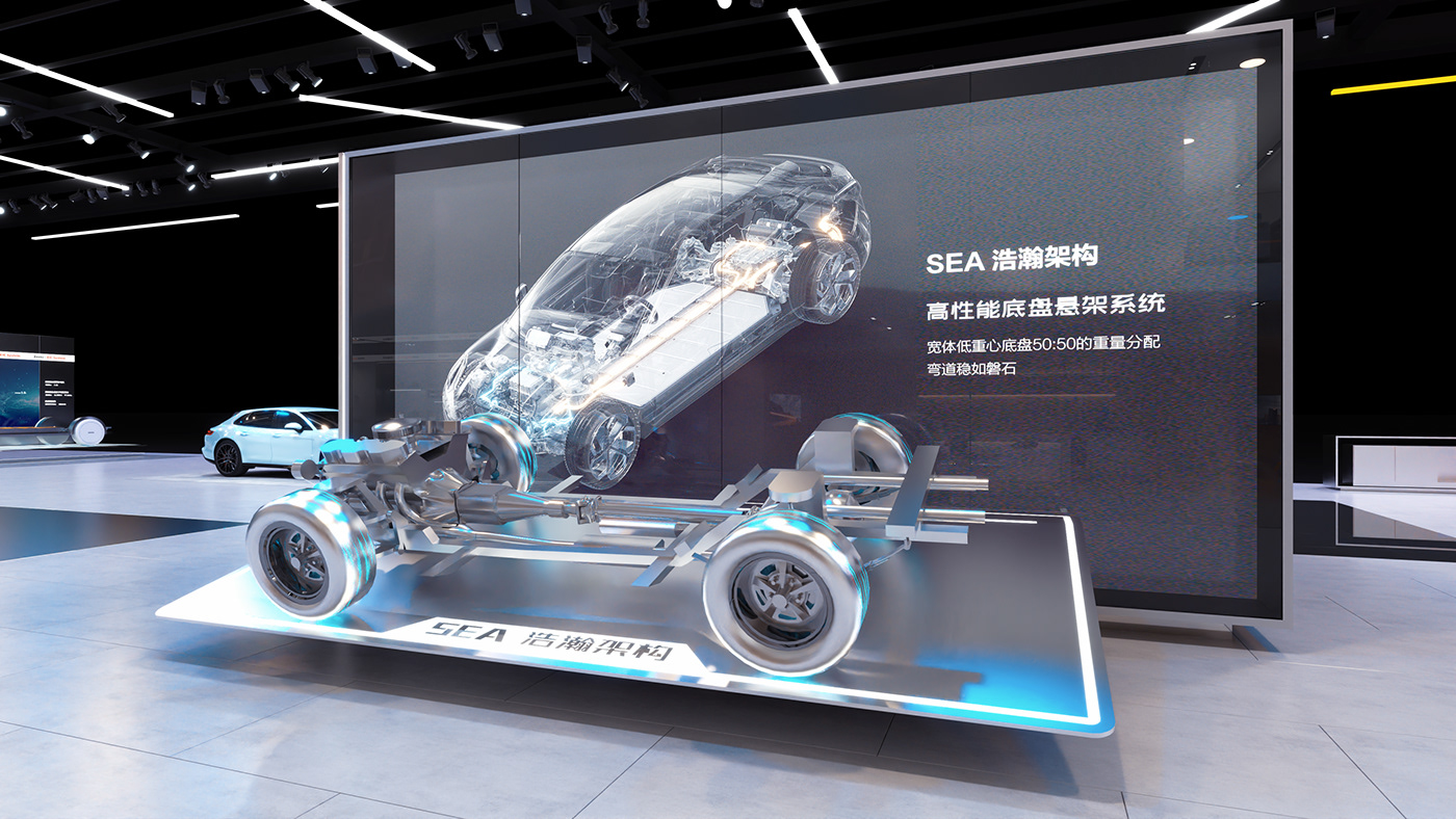 3ds max autoshow booth booth design car exhibition stand zeekr