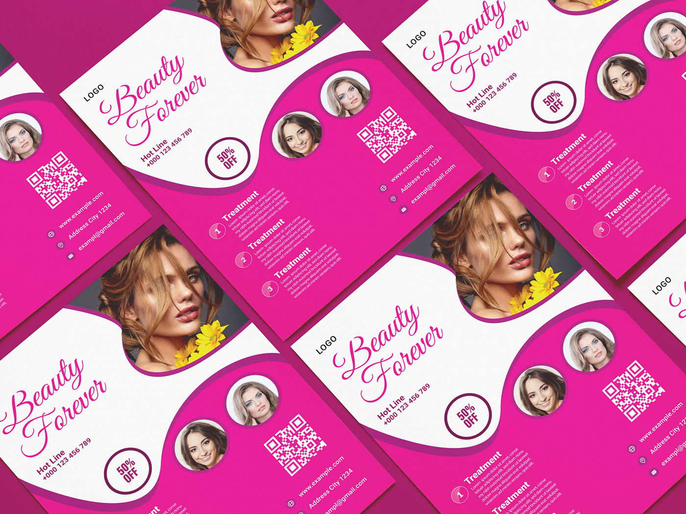cosmetic flyer Makeup Flyer Cosmetic beauty care female care vertical cosmetic template makeup template Q cosmetics makeup