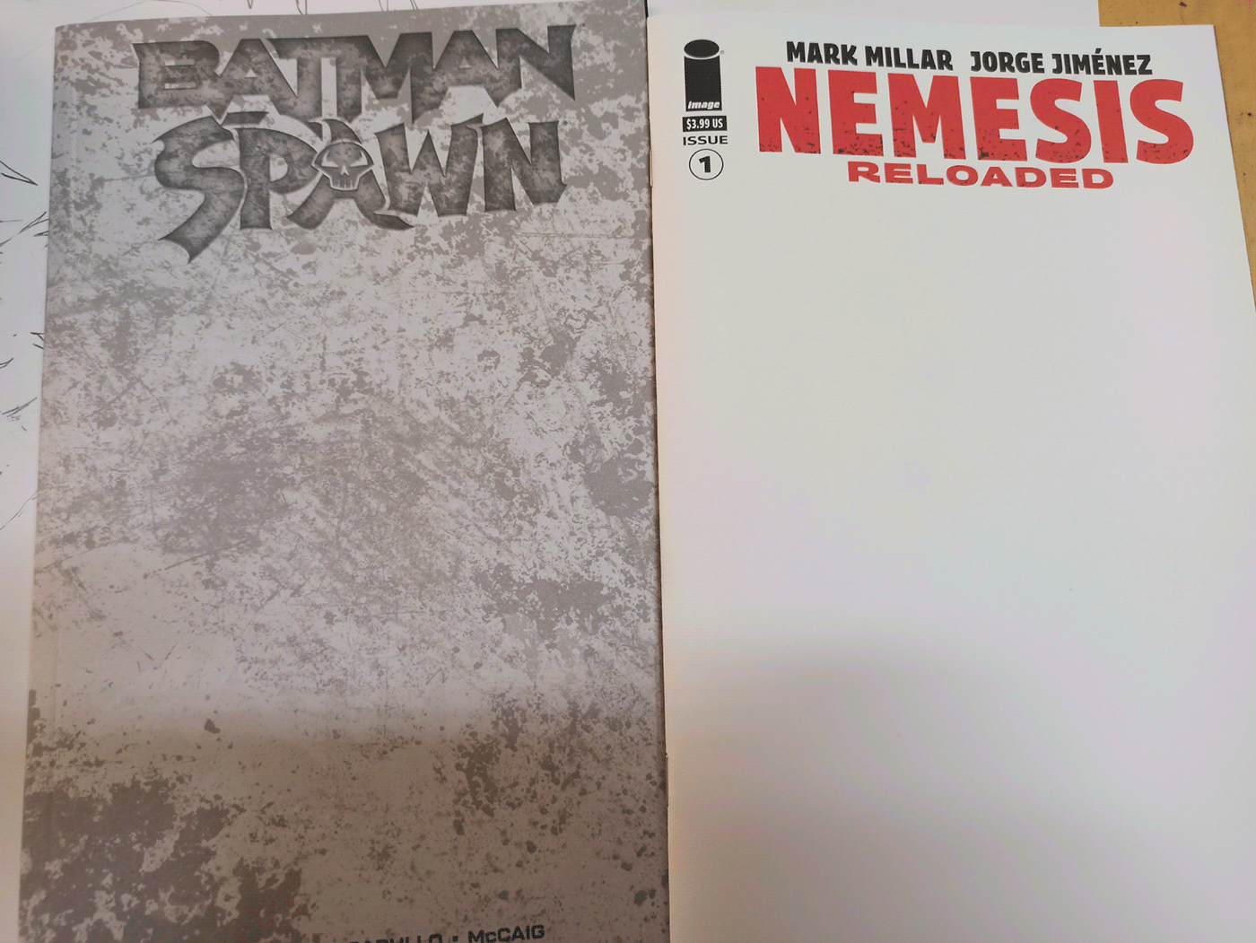 batman blank comic comic art cover Dc Comics ink spawn spray Variant Cover