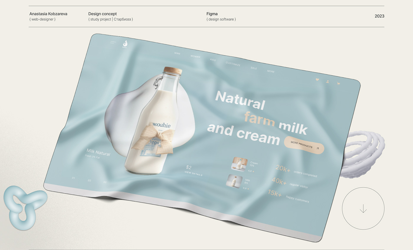 bottle milk e-Commerce website landing page ui design ui ux website design UI/UX user interface Web Design  milk website