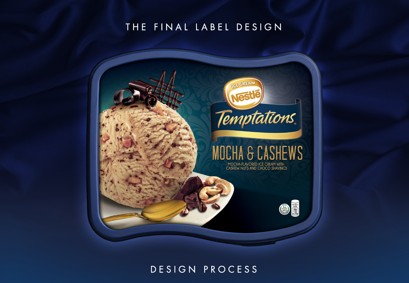 ice cream Nestle Temptations pos premium freezer Advertising  print nestle digital dessert