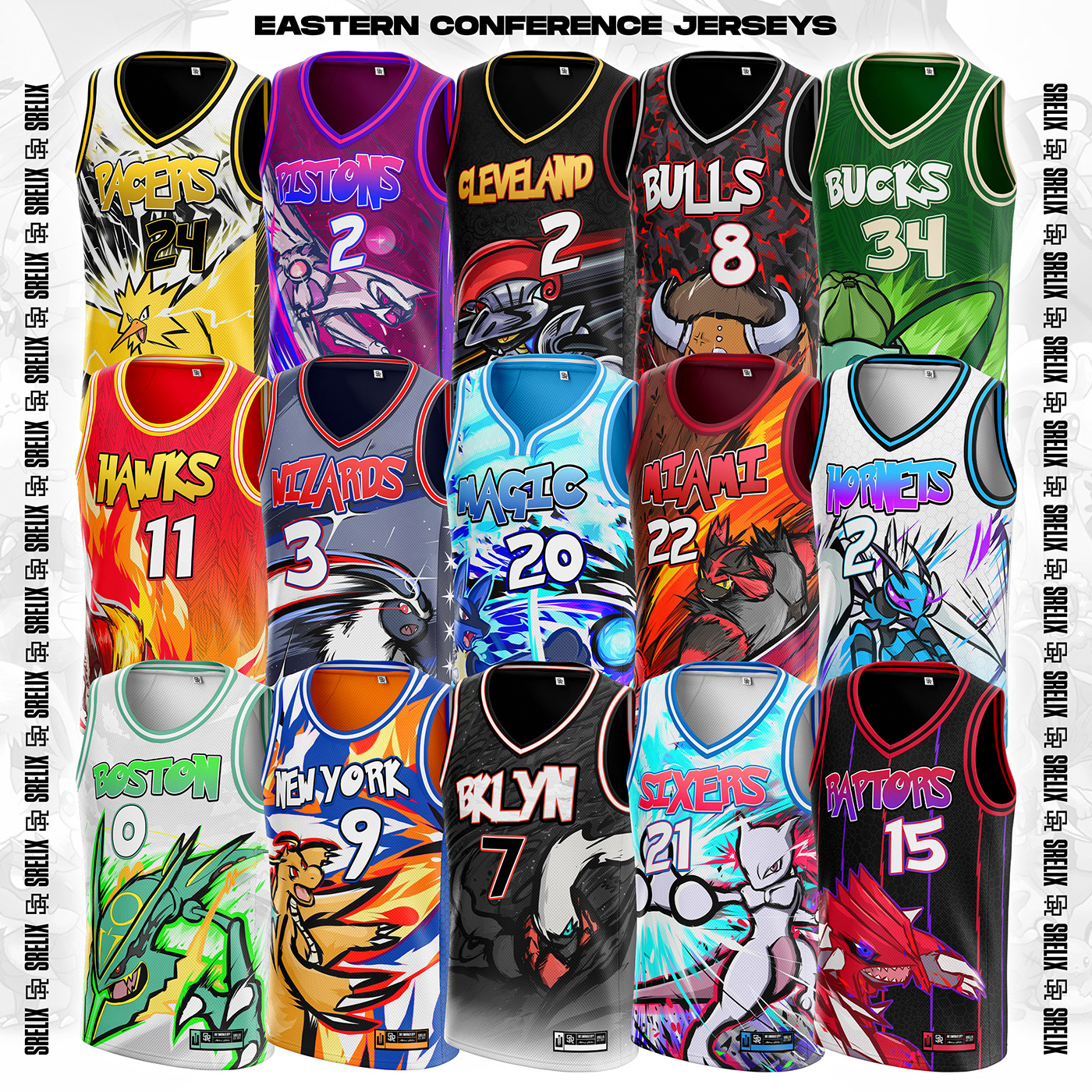 apparel basketball brand identity Clothing concept design jersey NBA Pokemon visual
