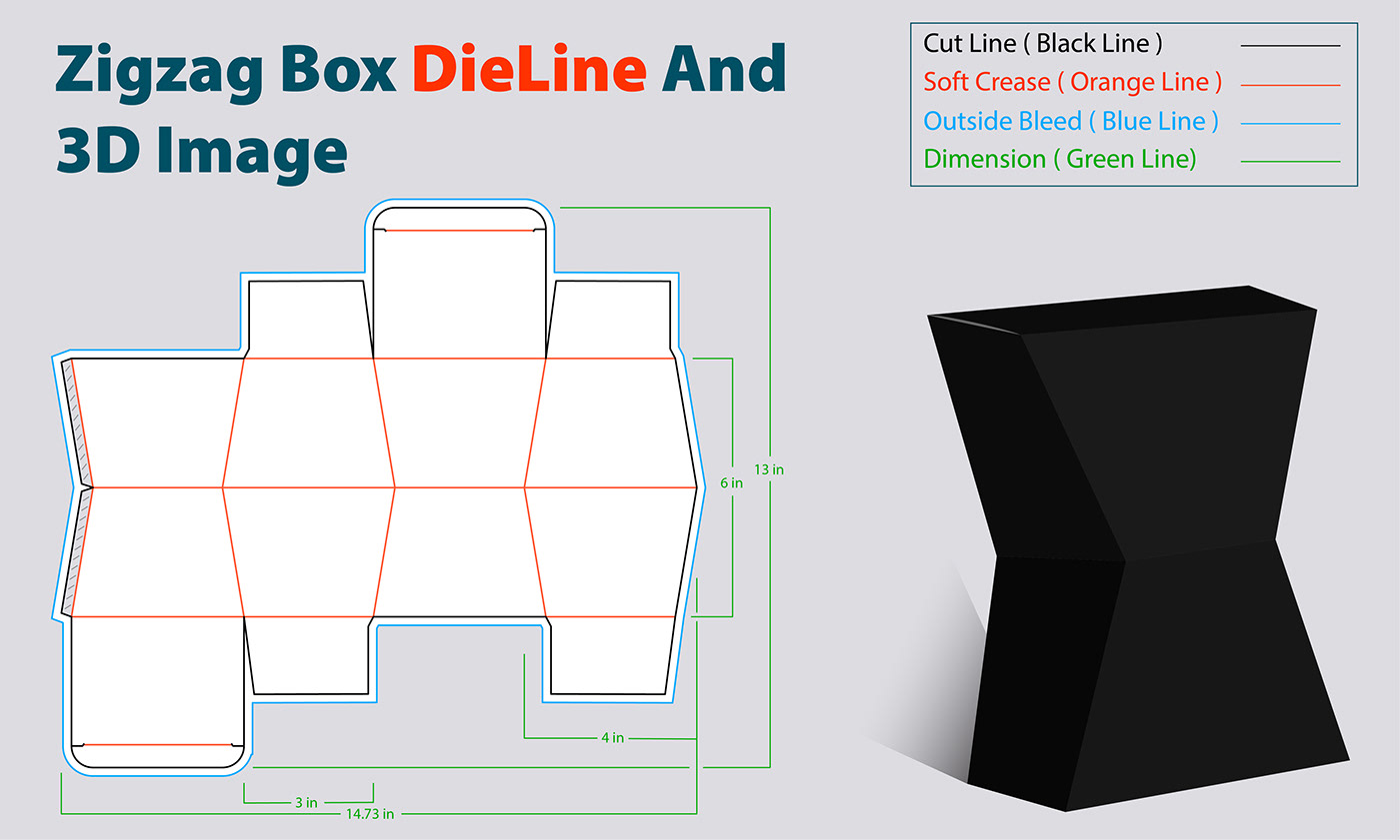 dieline Mockup Packaging product realistic carton cardboard box